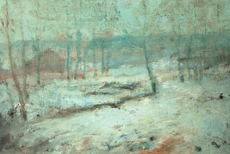 John Henry Twachtman Snow Scene oil painting picture